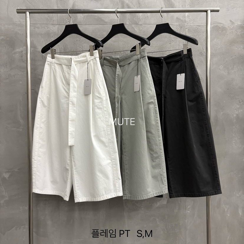 MUTE-P韓國直郵女裝新品職業26春夏人氣26夏季短褲含腰帶MUTE短褲