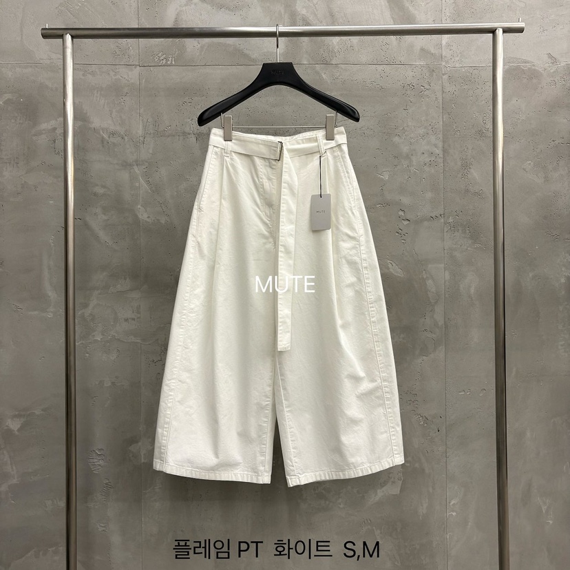 MUTE-P韓國直郵女裝新品職業26春夏人氣26夏季短褲含腰帶MUTE短褲圖色1