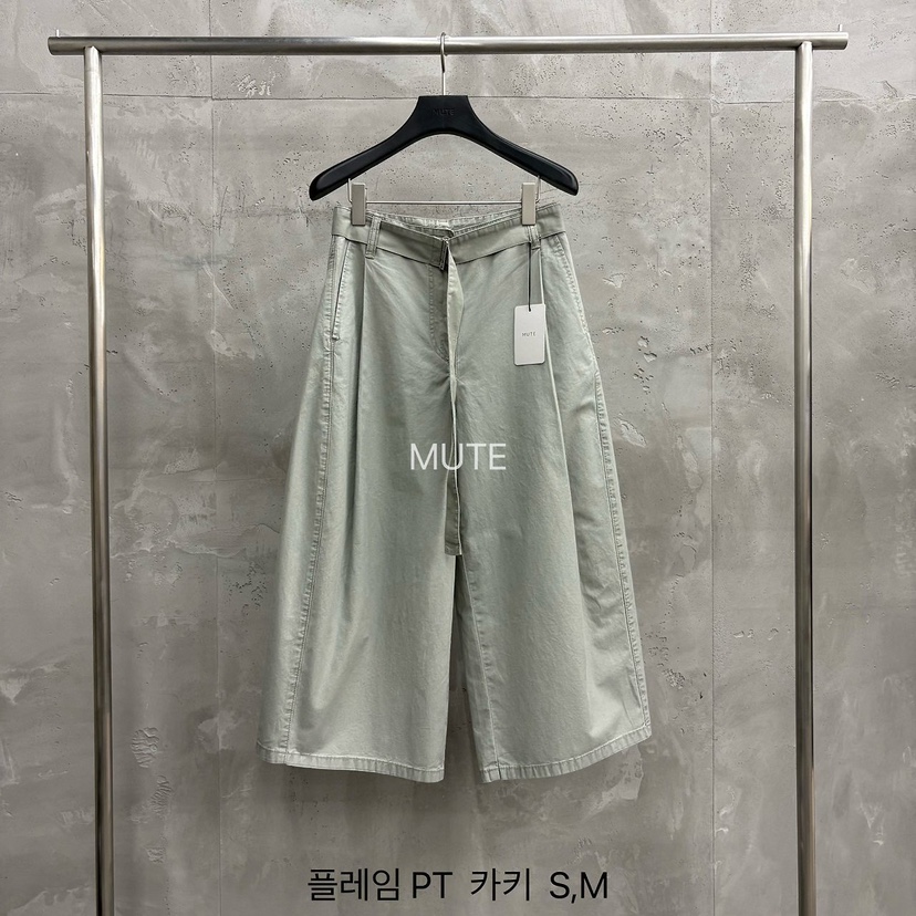 MUTE-P韓國直郵女裝新品職業26春夏人氣26夏季短褲含腰帶MUTE短褲圖色2