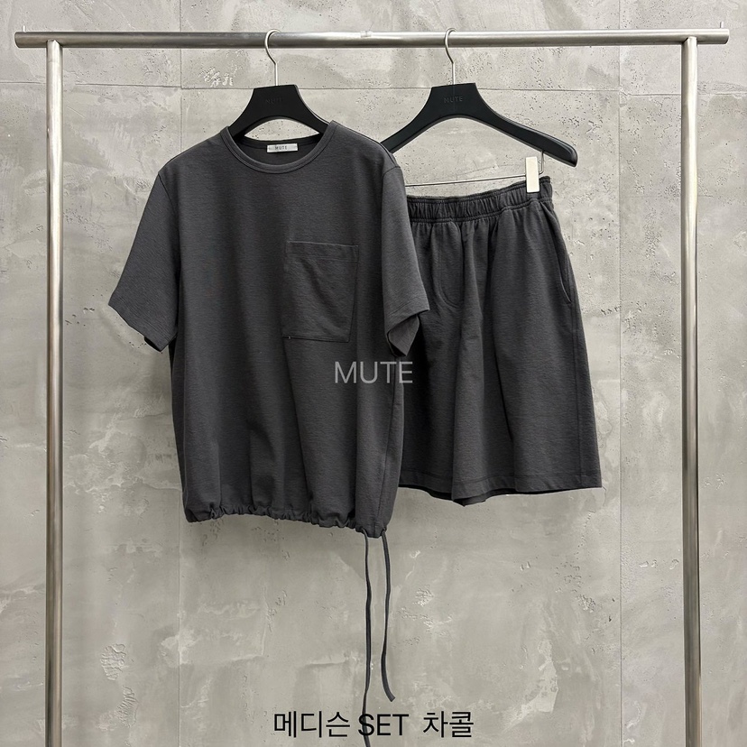 MUTE-P韓國直郵實拍女士新品時尚人氣推薦26春夏休閑套裝MUTE套裝圖色3墨色