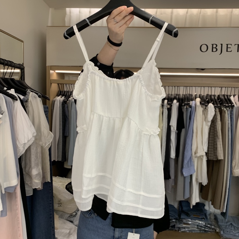 OBJET/LOVEUSU東大門實拍韓國女裝新品熱賣職業吊帶背心OBJET/LOVEUSU吊帶/背心