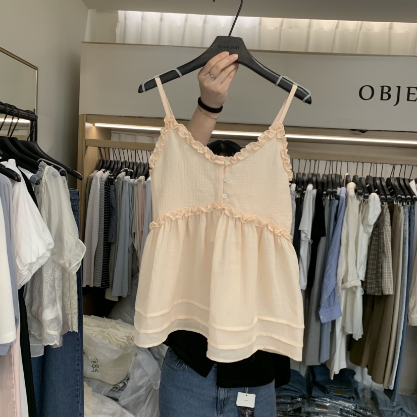 OBJET/LOVEUSU東大門實拍韓國女裝新品熱賣職業吊帶背心OBJET/LOVEUSU吊帶/背心圖色2
