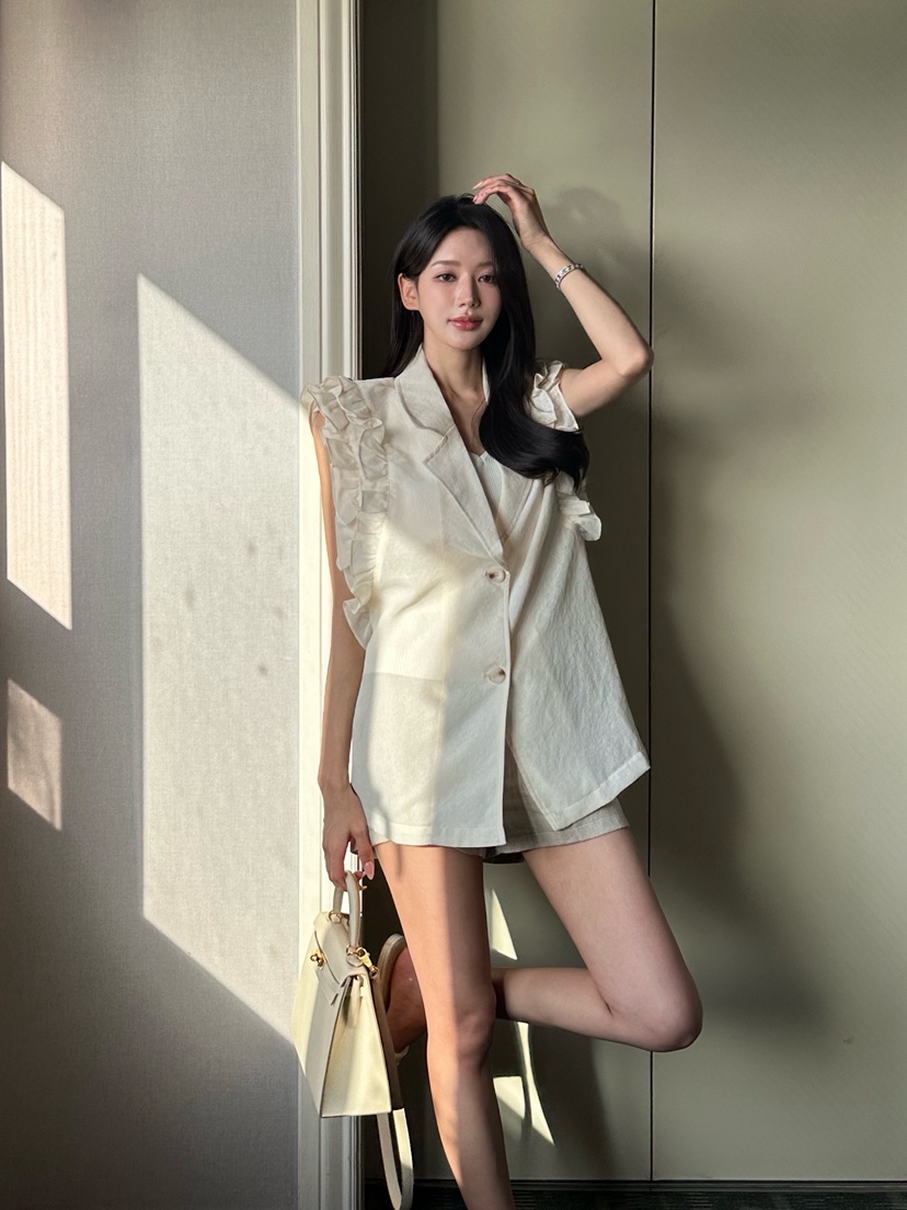 81 MARKET-L韓國代購女裝新品26春夏休閑職業時尚26夏季馬甲81 MARKET-L馬甲