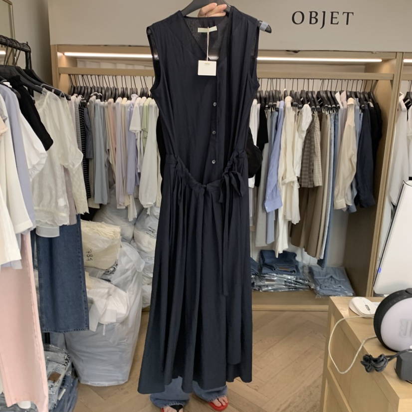 OBJET/LOVEUSU韓國代購女士新品職業人氣26春夏連衣裙柔軟OBJET/LOVEUSU連衣裙圖色2