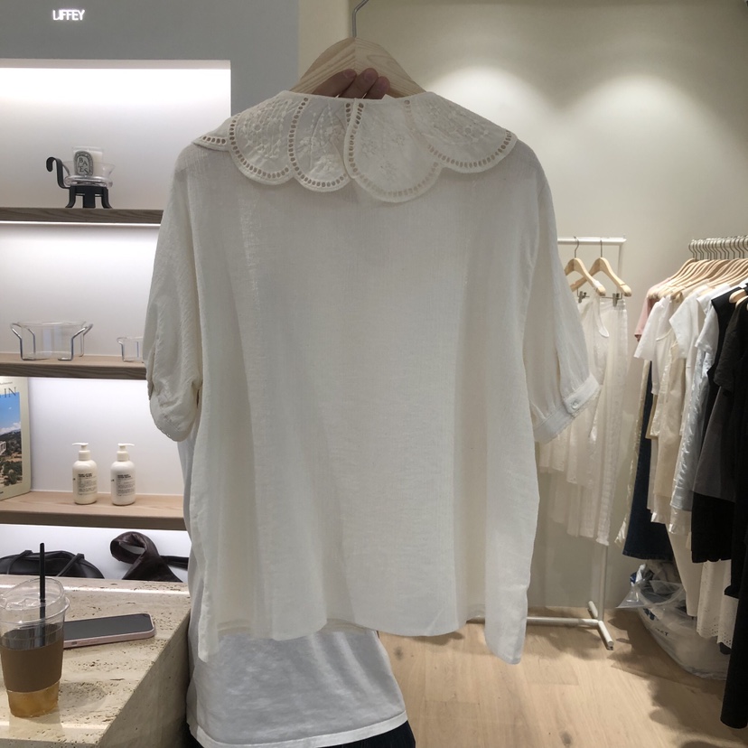 LIFFEY韓國代購女士新品推薦26夏季26春夏職業襯衫蕾絲衫LIFFEY襯衫/蕾絲衫