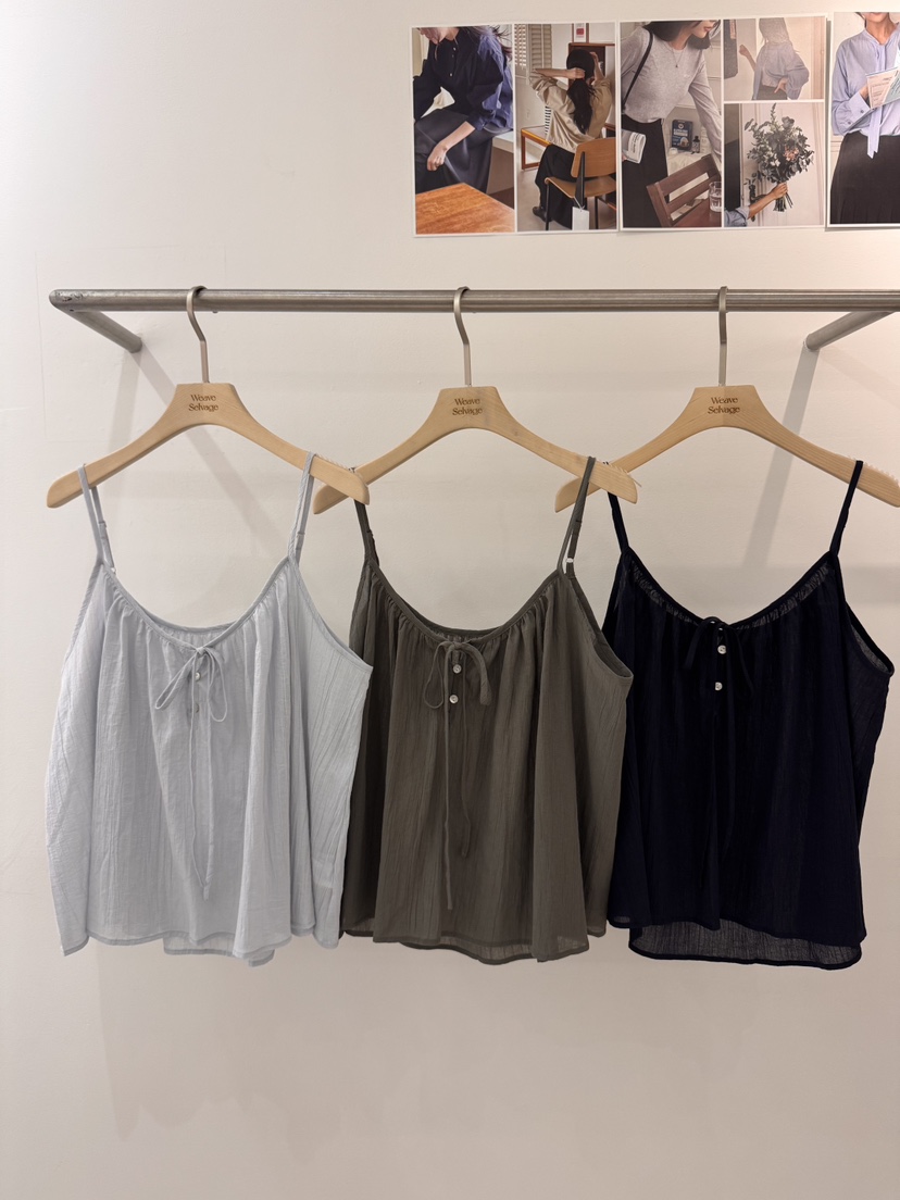WEAUE SELVAGE韓國直郵女裝新品休閑26春夏熱賣吊帶背心Weave Selvage吊帶/背心