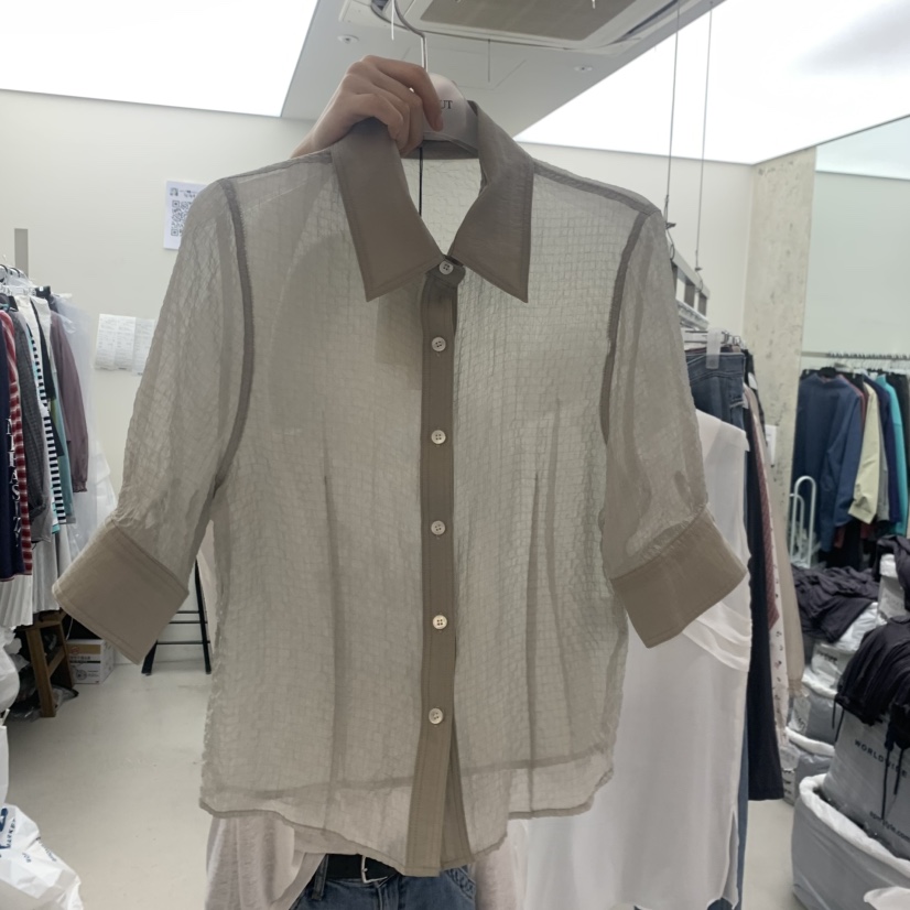 SOLD OUT韓國直郵女士新品26春夏職業推薦人氣襯衫蕾絲衫SOLD OUT襯衫/蕾絲衫圖色2
