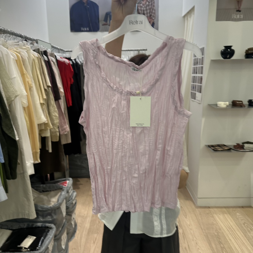 REIRAI韓國東大門直郵女裝新品熱賣人氣吊帶背心褶皺無袖Reirai吊帶/背心圖色5