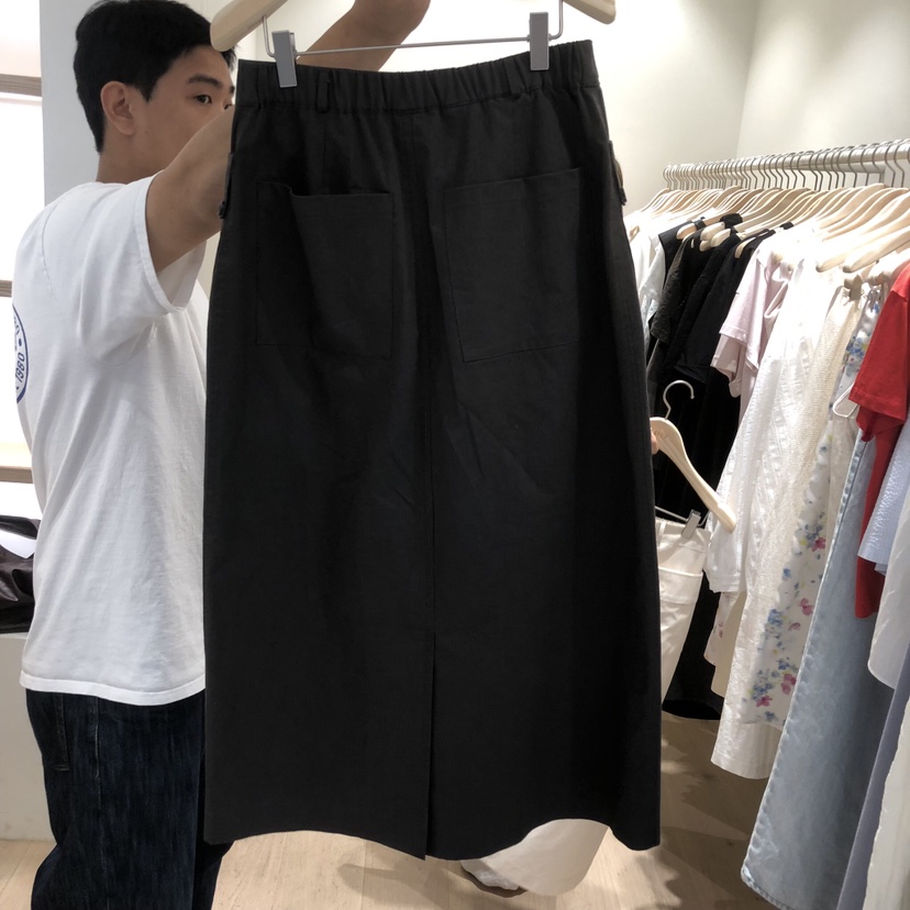 LIFFEY韓國東大門代購女裝新品26夏季人氣時尚職業長裙口袋LIFFEY長裙