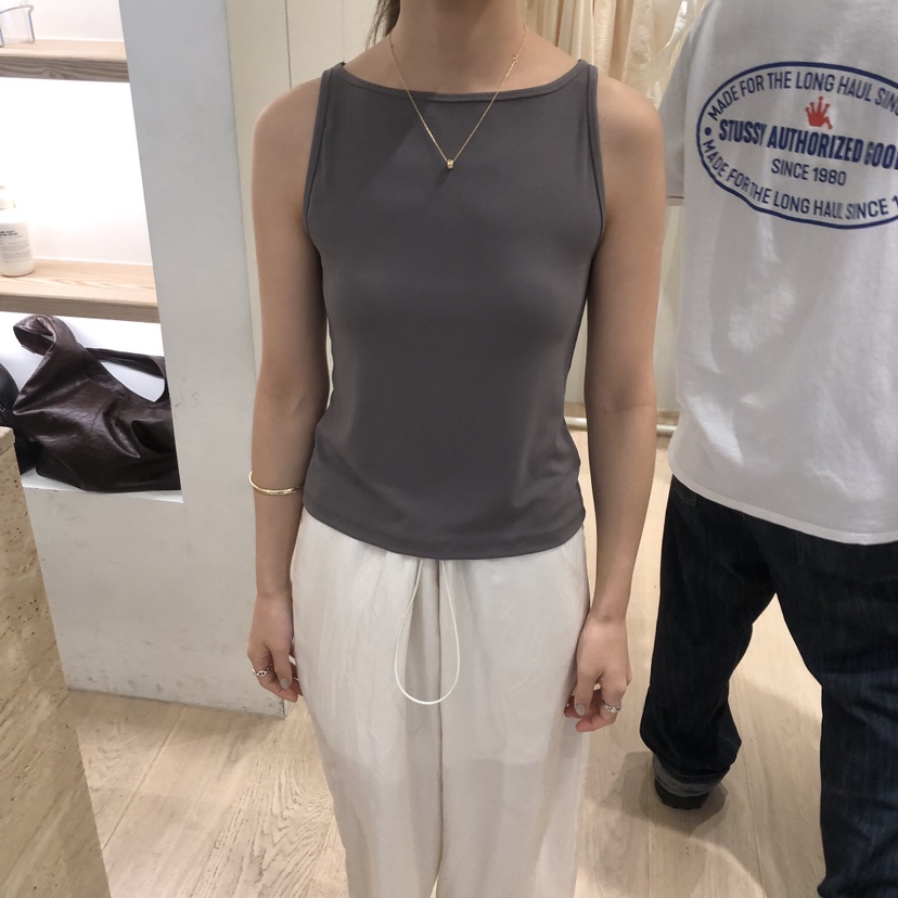 LIFFEY韓國直郵女士新款推薦26夏季26春夏吊帶背心船領無袖LIFFEY吊帶/背心圖色2