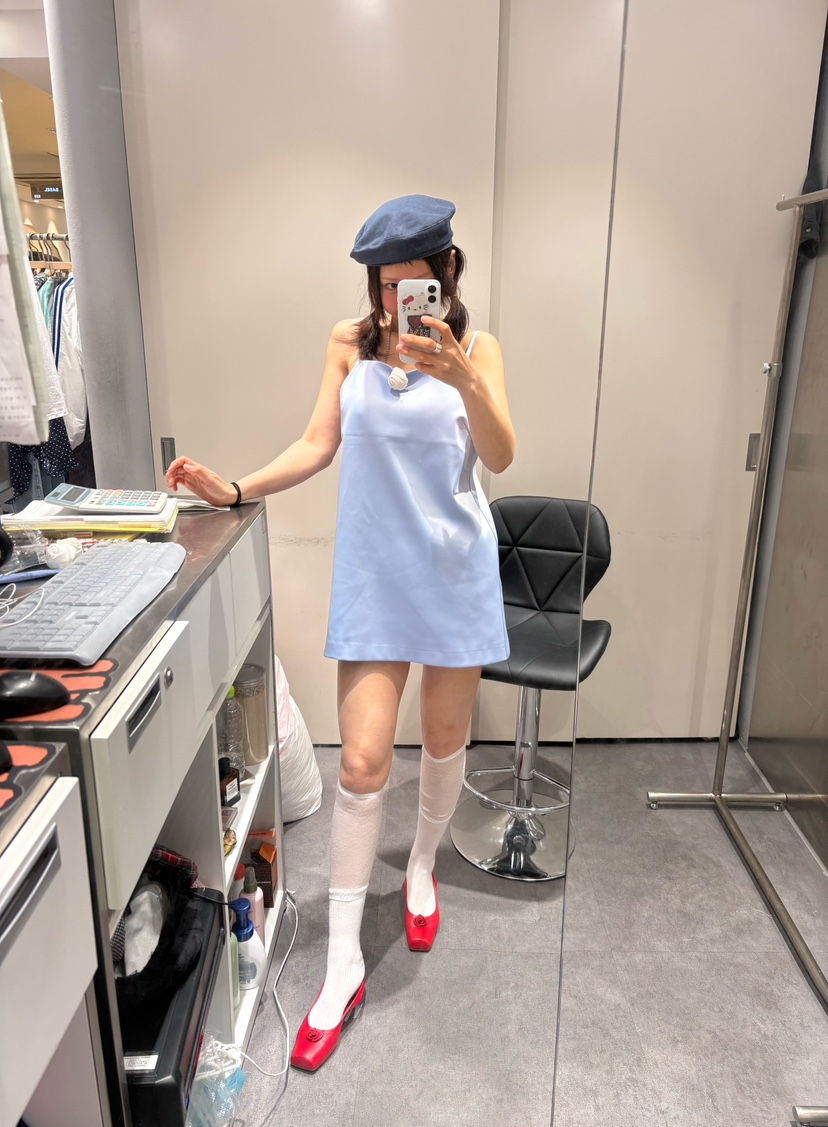 PLATFORM-L東大門實拍韓國女裝新品熱賣職業26春夏連衣裙緞面PLATFORM連衣裙