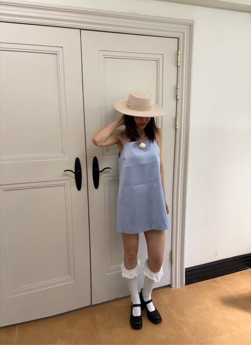 PLATFORM-L東大門實拍韓國女裝新品熱賣職業26春夏連衣裙緞面PLATFORM連衣裙