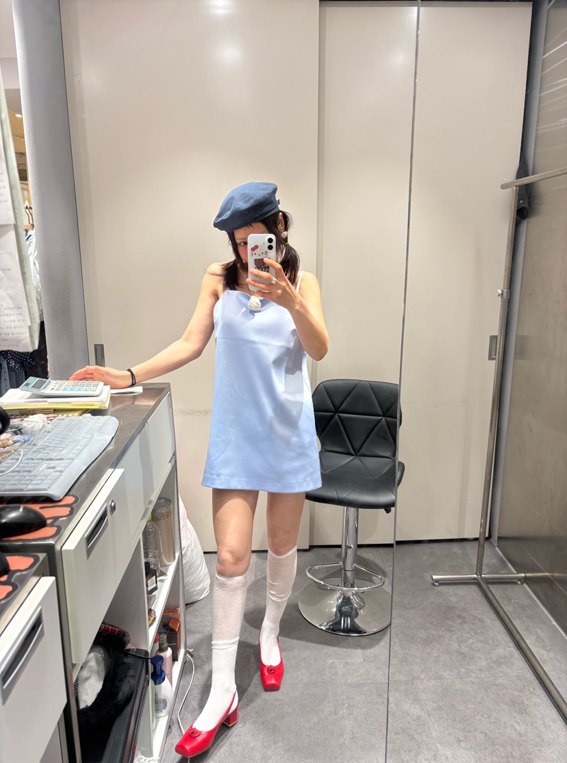 PLATFORM-L東大門實拍韓國女裝新品熱賣職業26春夏連衣裙緞面PLATFORM連衣裙