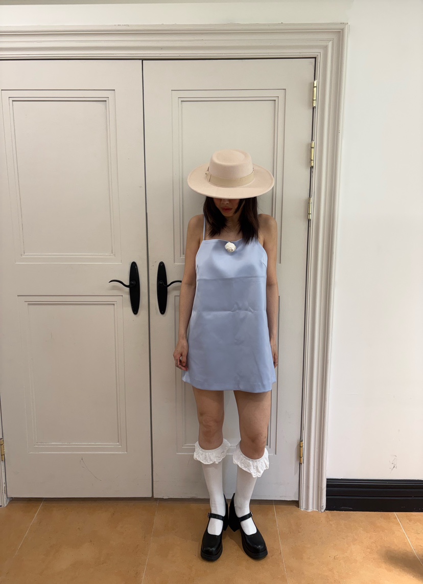 PLATFORM-L東大門實拍韓國女裝新品熱賣職業26春夏連衣裙緞面PLATFORM連衣裙