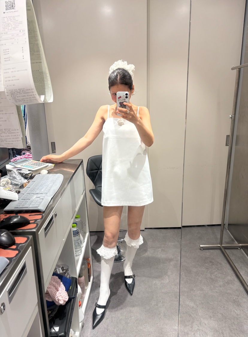 PLATFORM-L東大門實拍韓國女裝新品熱賣職業26春夏連衣裙緞面PLATFORM連衣裙