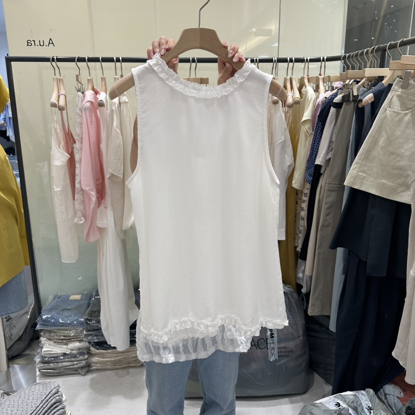 AURA東大門實拍韓國女士新款26夏季推薦26春夏休閑吊帶背心Au ra吊帶/背心圖色1