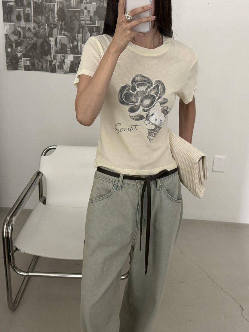VISUAL SPACE/PAGE92/FLEISCHER韓國直郵實拍女士新品休閑T恤VISUAL SPACE/PAGE92/FLEISCHERT恤