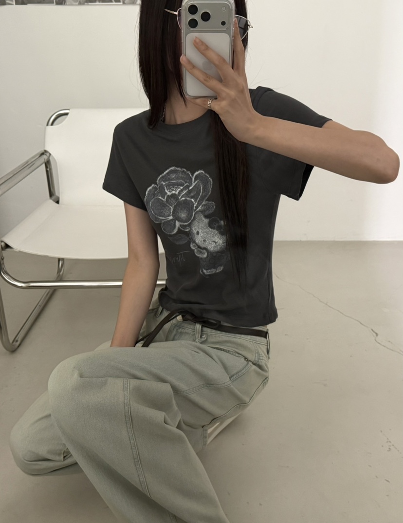 VISUAL SPACE/PAGE92/FLEISCHER韓國直郵實拍女士新品休閑T恤VISUAL SPACE/PAGE92/FLEISCHERT恤
