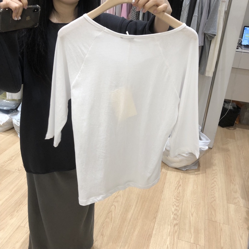 HAUS-A東大門實拍韓國女裝新品職業時尚休閑26春夏長袖T恤HAUSWOMEN長袖T恤