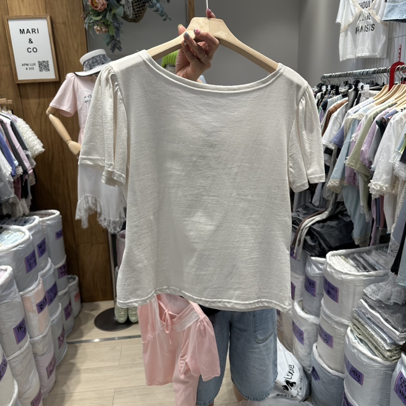 MARI CO韓國直郵女士新款26春夏休閑26夏季熱賣襯衫蕾絲衫MARI CO襯衫/蕾絲衫