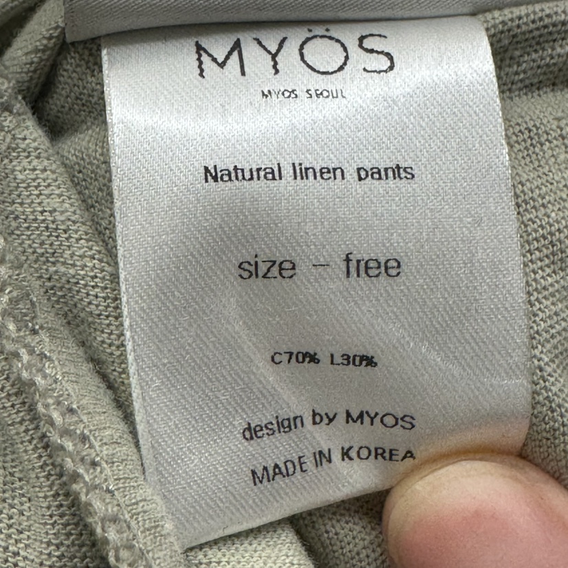 MYOS韓國東大門代購女士新品26夏季休閑職業人氣推薦休閑褲MYOS休閑褲