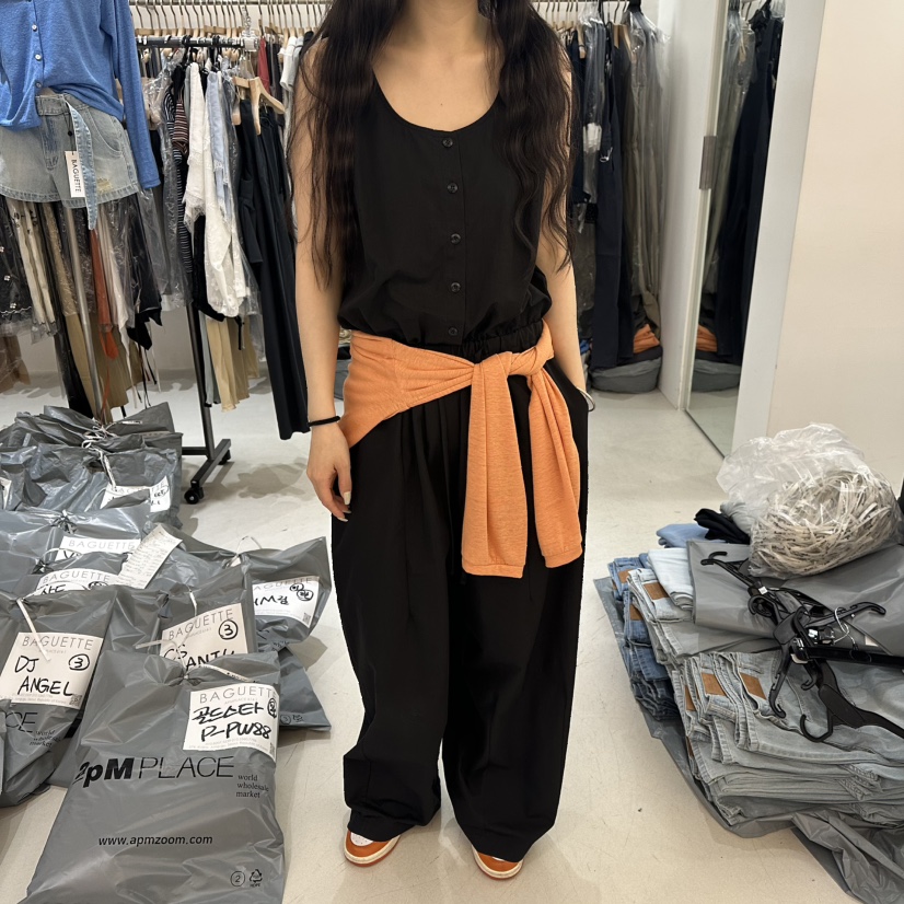 BAGUETTE-P韓國代購女士新品推薦熱賣26春夏連體褲不含配飾BAGUETTE-P連體褲圖色1黑色