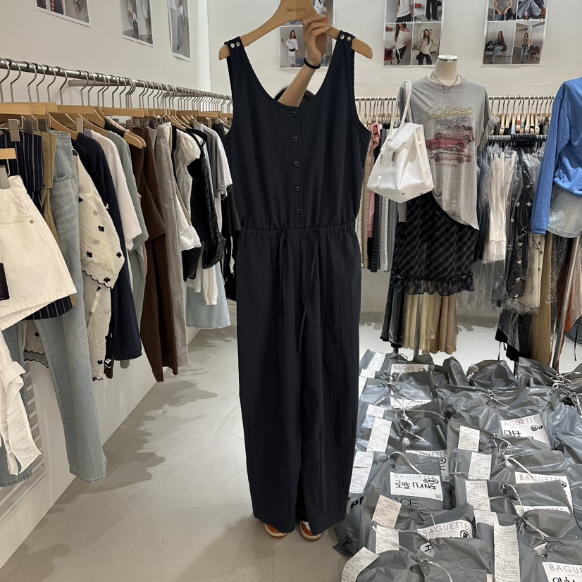 BAGUETTE-P韓國代購女士新品推薦熱賣26春夏連體褲不含配飾BAGUETTE-P連體褲圖色3墨色