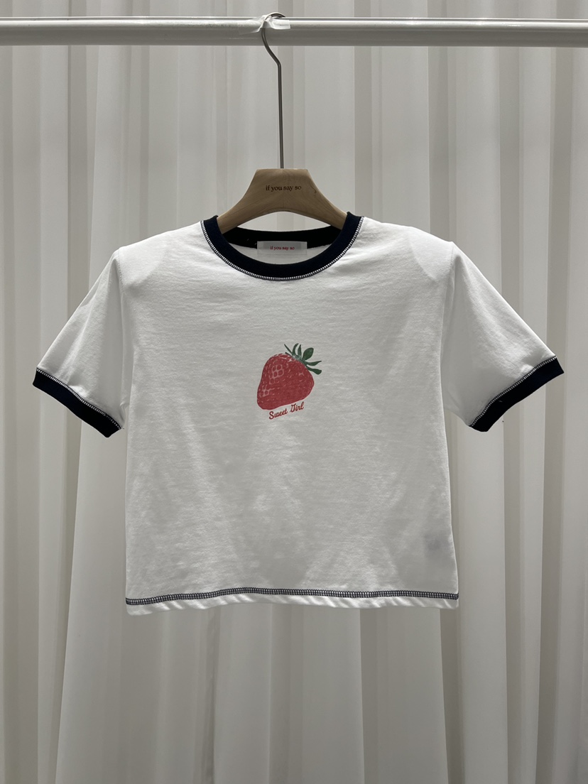 IF YOU SAY SO/PLUM-Q韓國代購女裝新品時尚推薦T恤IF YOU SAY SO/PLUM-QT恤圖色1