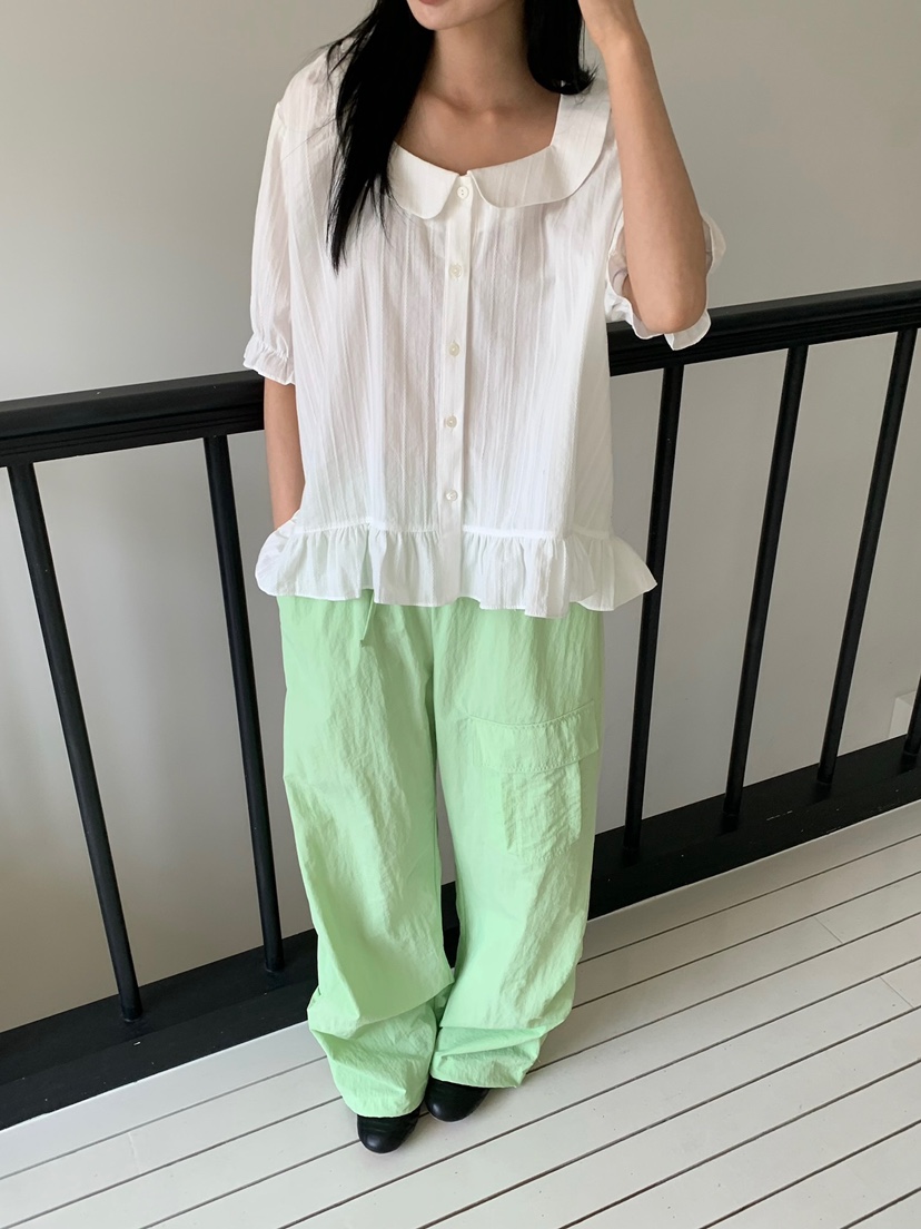 LOVE MY SANTA韓國東大門直郵女裝新款時尚26春夏襯衫蕾絲衫Santa/LOVE MY SANTA襯衫/蕾絲衫圖色1白色