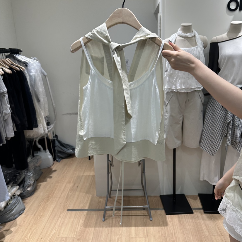 ORE-P韓國直郵女裝新品熱賣職業休閑人氣26春夏馬甲假兩件ORE馬甲