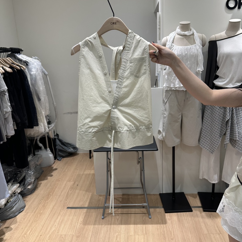 ORE-P韓國直郵女裝新品熱賣職業休閑人氣26春夏馬甲假兩件ORE馬甲圖色1