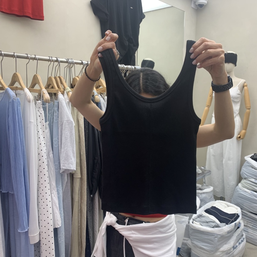 BREEZE韓國東大門代購女士新品熱賣人氣26春夏吊帶背心U領羅紋BREEZE吊帶/背心圖色4