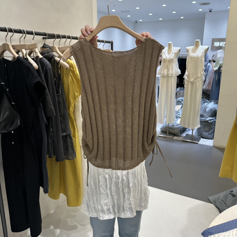 AURA韓國直郵女士新品熱賣推薦26春夏時尚休閑吊帶背心腰帶Au ra吊帶/背心