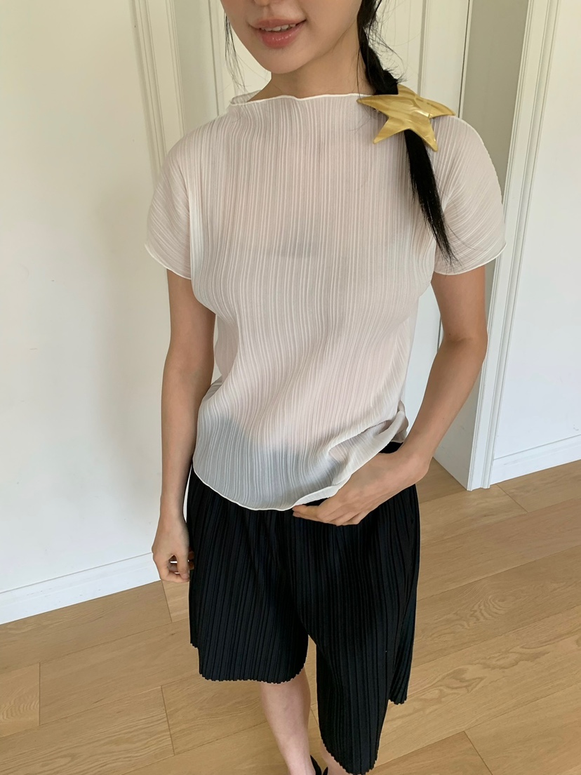 LOVE MY SANTA東大門實拍韓國女裝新品26夏季襯衫蕾絲衫褶裥Santa/LOVE MY SANTA襯衫/蕾絲衫圖色1
