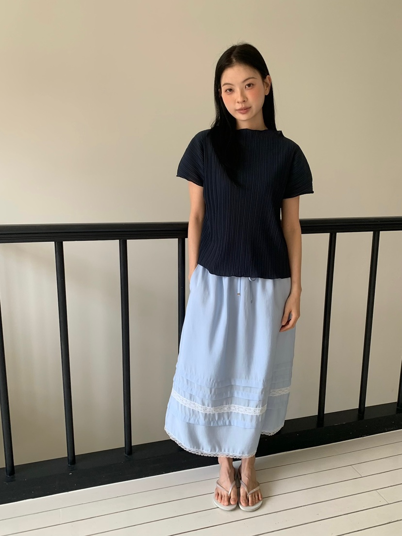 LOVE MY SANTA東大門實拍韓國女裝新品26夏季襯衫蕾絲衫褶裥Santa/LOVE MY SANTA襯衫/蕾絲衫圖色3
