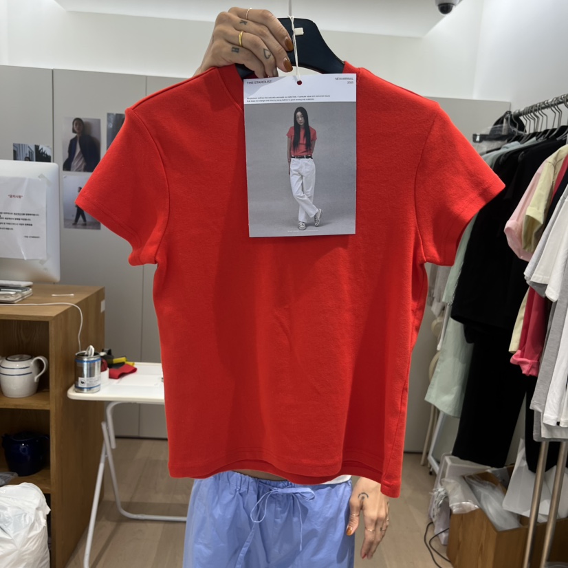 THE STARDUST韓國直郵實拍女士新款26春夏時尚職業休閑T恤THE STARDUSTT恤圖色4