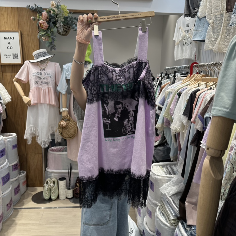 MARI CO東大門實拍韓國女裝新品人氣推薦休閑26夏季吊帶背心MARI CO吊帶/背心圖色1