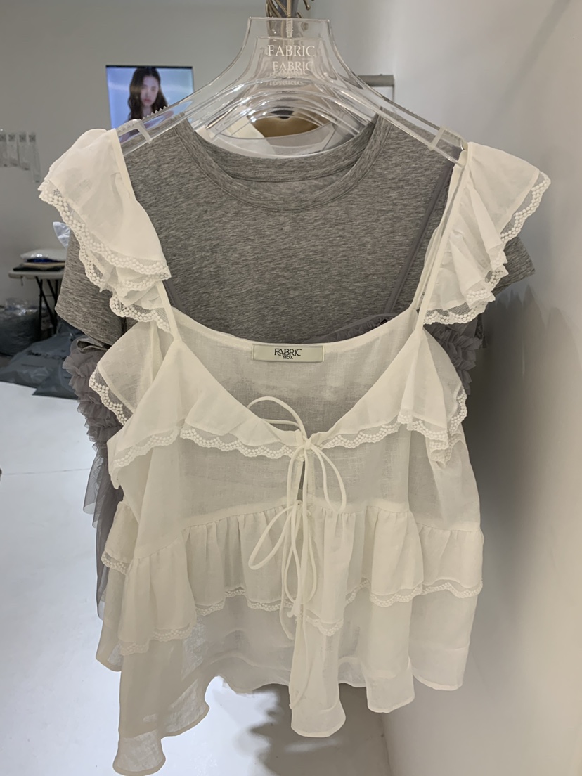 FABRIC韓國直郵實拍女士新品26夏季26春夏時尚推薦吊帶背心FABRIC吊帶/背心圖色1