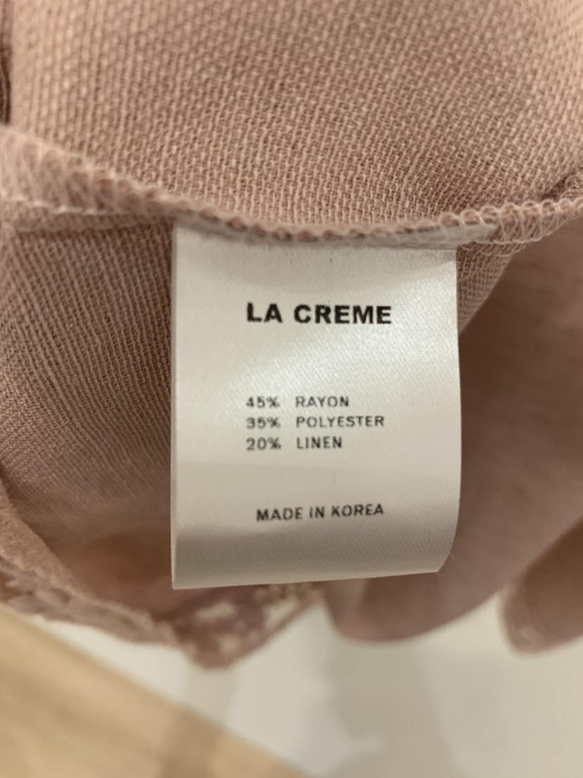 LA CREME韓國東大門代購女裝新款熱賣職業吊帶背心蕾絲亞麻LA CREME吊帶/背心