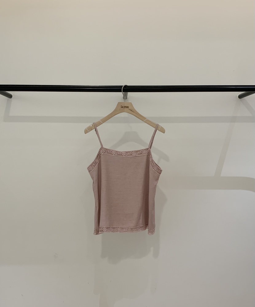 LA CREME韓國東大門代購女裝新款熱賣職業吊帶背心蕾絲亞麻LA CREME吊帶/背心圖色1
