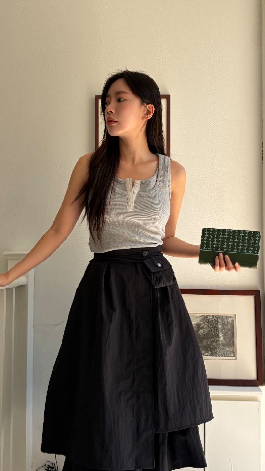 HEY/TO SEWING韓國代購女士新款推薦休閑吊帶背心雙層無袖BY HEY/TO SEWING吊帶/背心