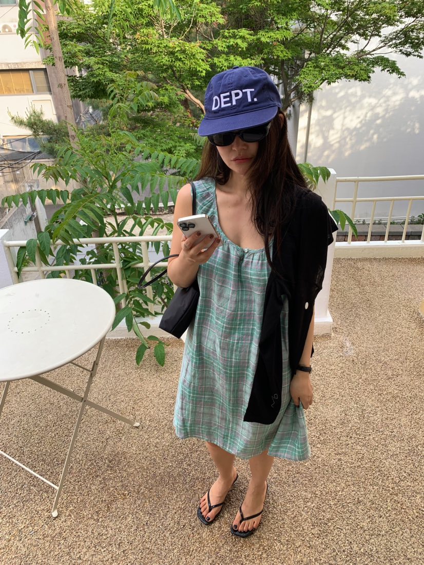LIKEVAM韓國東大門直郵女士新品推薦人氣時尚休閑連衣裙格子LIKEVAM連衣裙