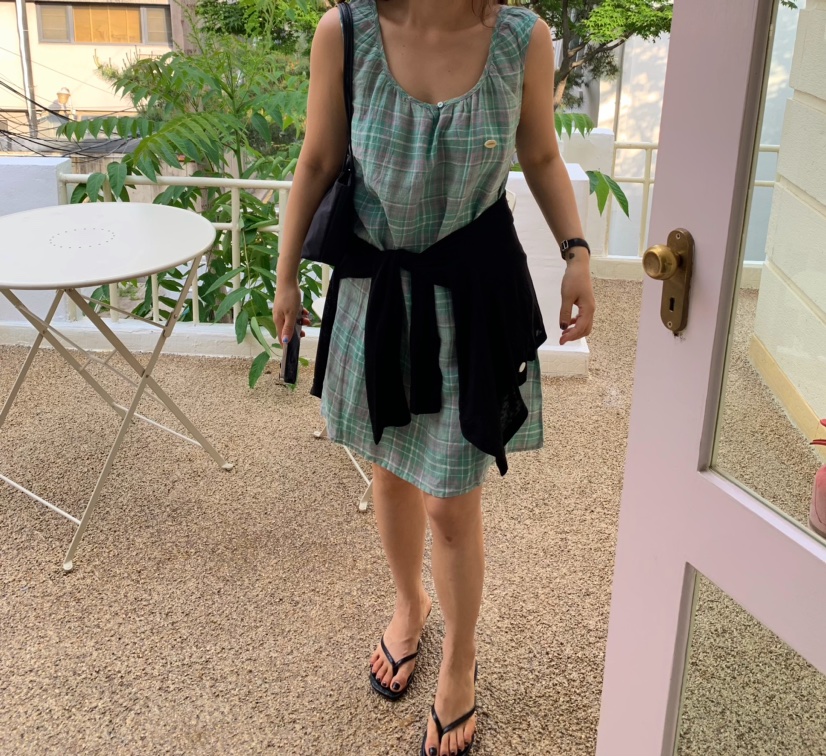 LIKEVAM韓國東大門直郵女士新品推薦人氣時尚休閑連衣裙格子LIKEVAM連衣裙