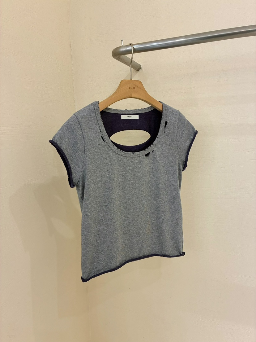 MUSE-P韓國東大門代購女裝新品26春夏26夏季推薦職業T恤MUSE-PT恤圖色2