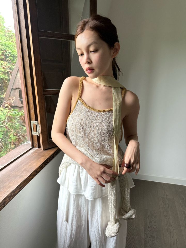 MARE韓國直郵女裝新品職業熱賣人氣吊帶背心不含內搭圍巾MARE吊帶/背心圖色2