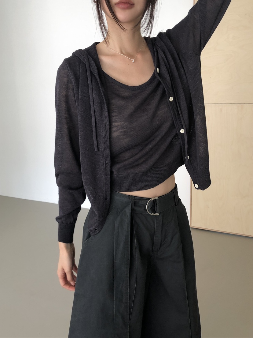 MUSE-P韓國直郵實拍女士新款推薦26春夏休閑26夏季針織衫兜帽MUSE-P針織衫
