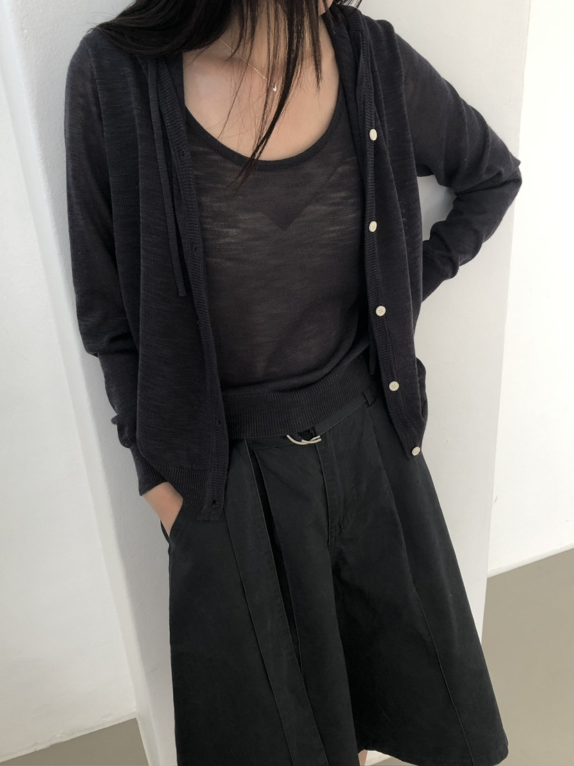 MUSE-P韓國直郵實拍女士新款推薦26春夏休閑26夏季針織衫兜帽MUSE-P針織衫