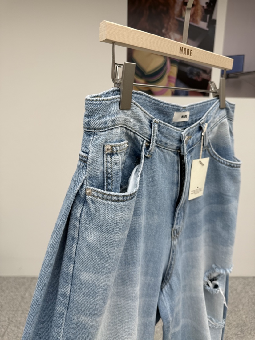 MADE-P韓國東大門直郵女裝新款休閑時尚26春夏推薦牛仔褲MADE-P牛仔褲