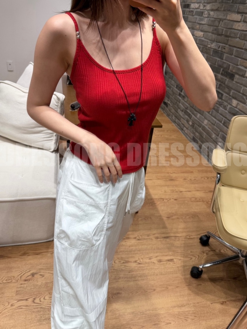 AMOOD韓國直郵實拍女裝新款26夏季職業人氣26春夏吊帶背心AMOOD吊帶/背心