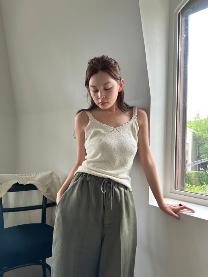 MARE韓國直郵女士新品26春夏職業休閑吊帶背心吊帶裙亞麻絨MARE吊帶/背心